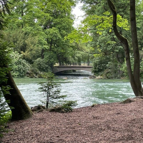 English Garden's Eisbach River (Munich, Germany)
